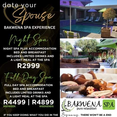 Bakwena Spa Experience
Bakwena Spa, Country Hotel & Spa